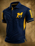 Men's Football Sports Casual Polo Shirt