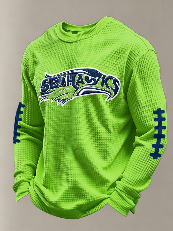 Men'S Football Printed Waffle T-Shirt