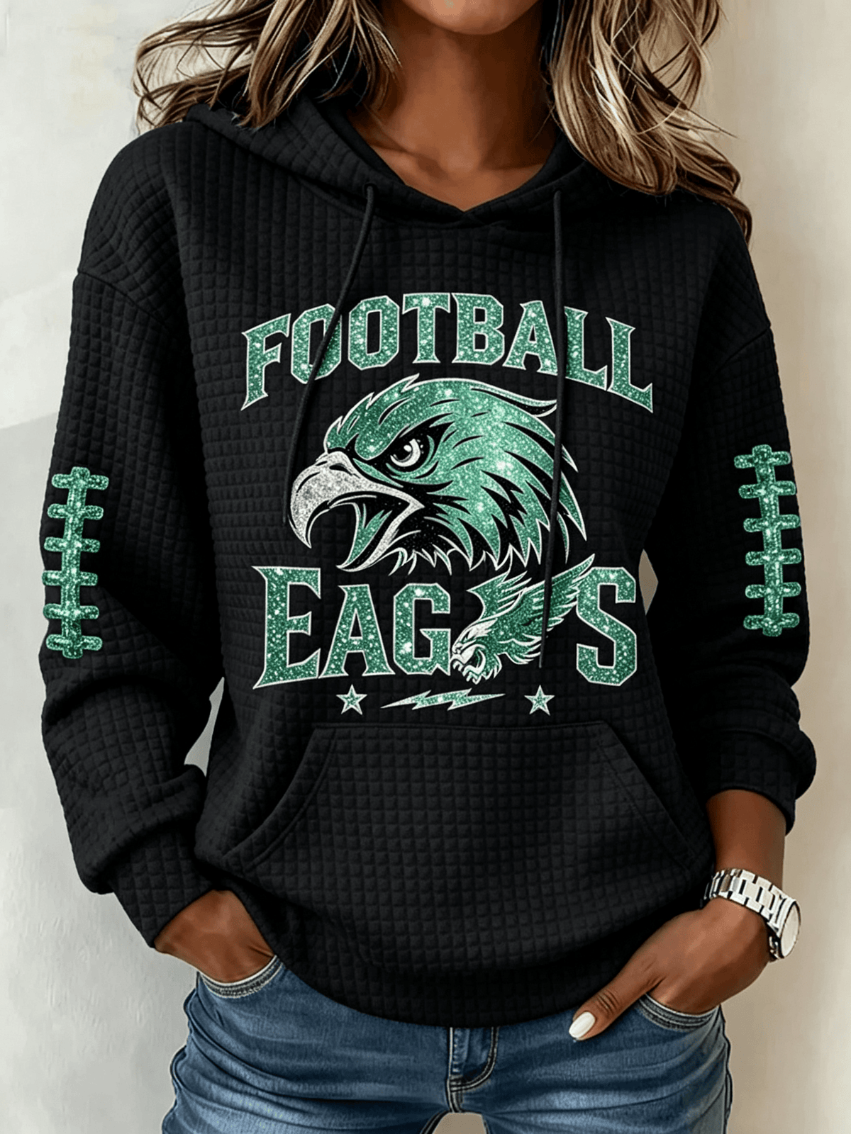 Women's Football Print Sweatshirt