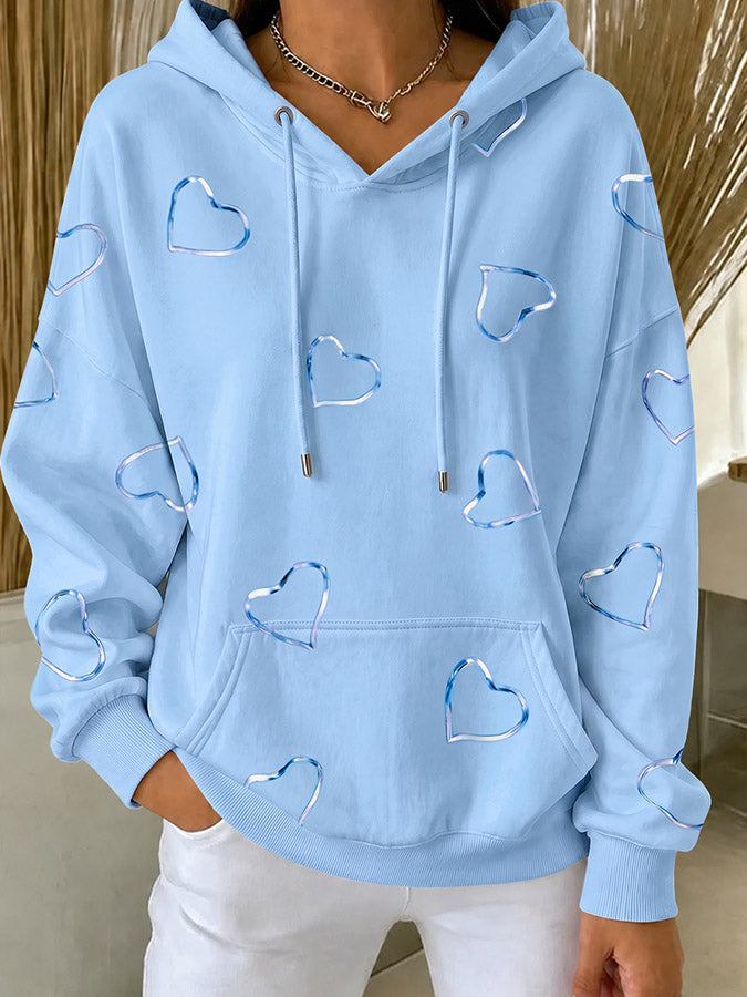 Women's Leisure Art Love Hoodie