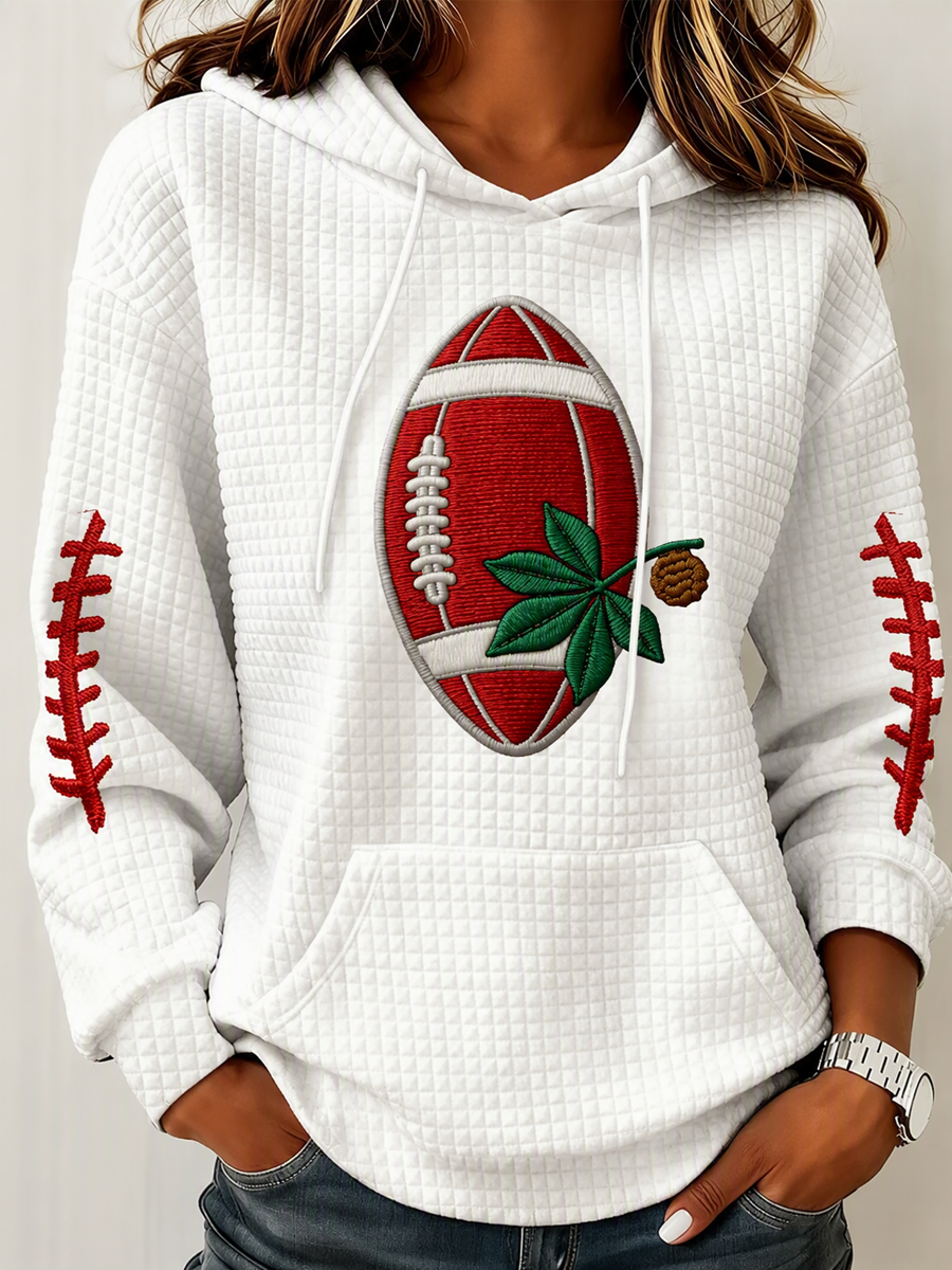 Women's Football Print Sweatshirt
