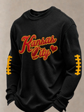 Men'S Football Printed Waffle T-Shirt