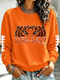 Women's Football Printed Casual Sweatshirt