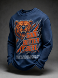Men's Football Good Better Best Print Men's Waffle Crewneck Sweatshirt