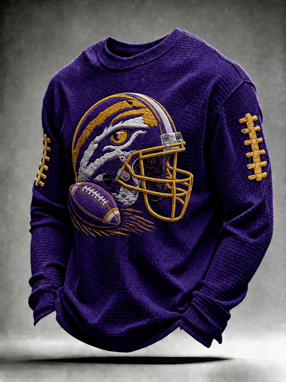 Men's Football Printed Waffle T-Shirt