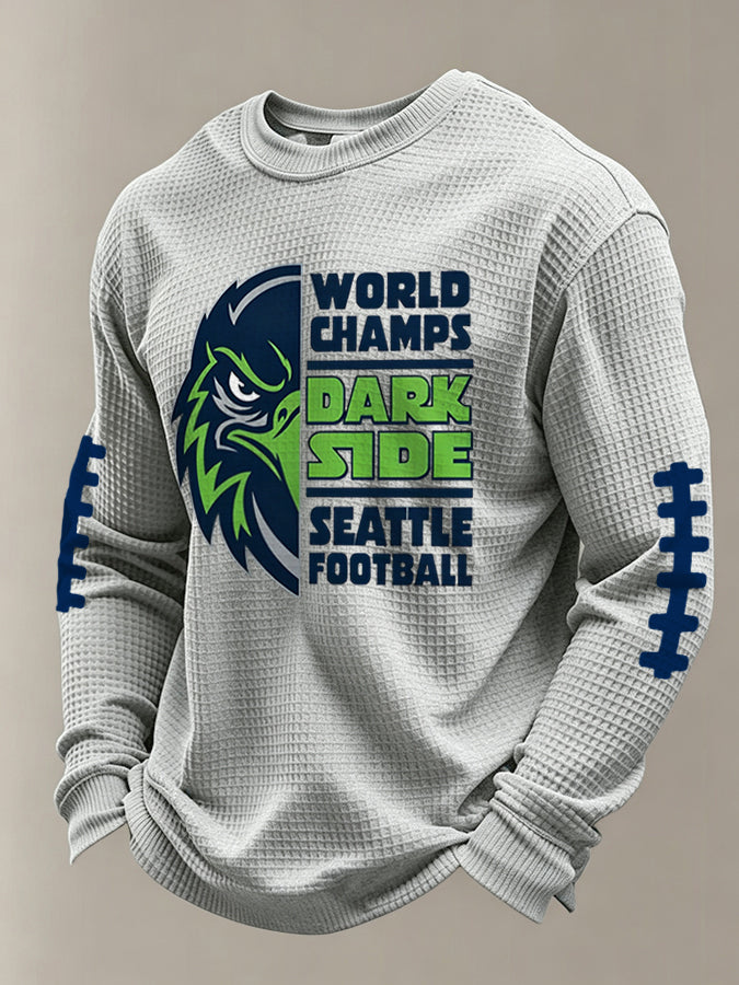 Men'S Football Printed Waffle T-Shirt