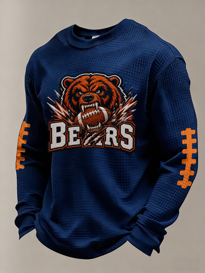Men'S Football Printed Waffle T-Shirt