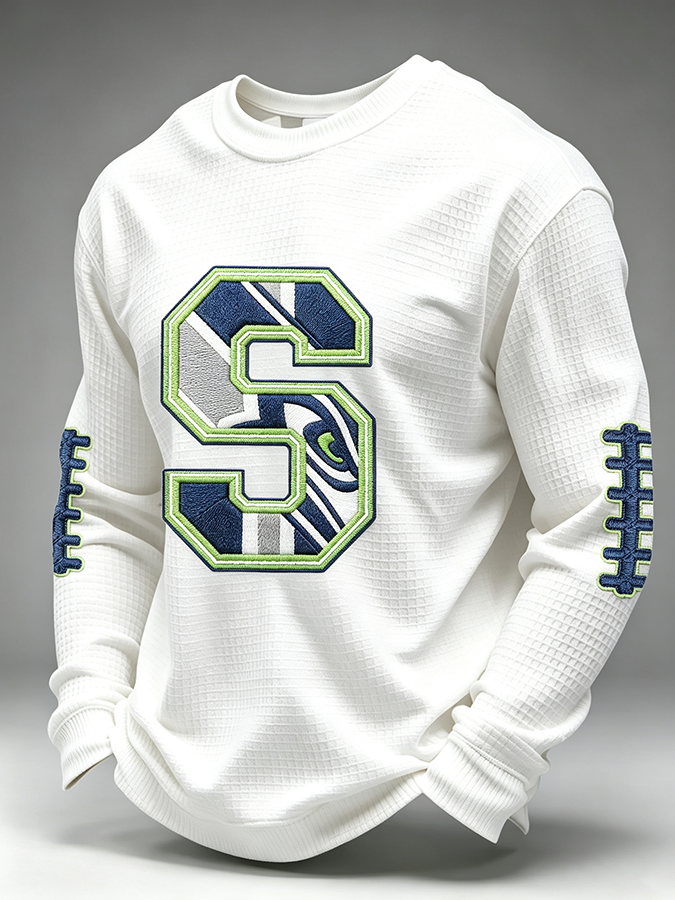Men'S Retro Football Waffle T-Shirt