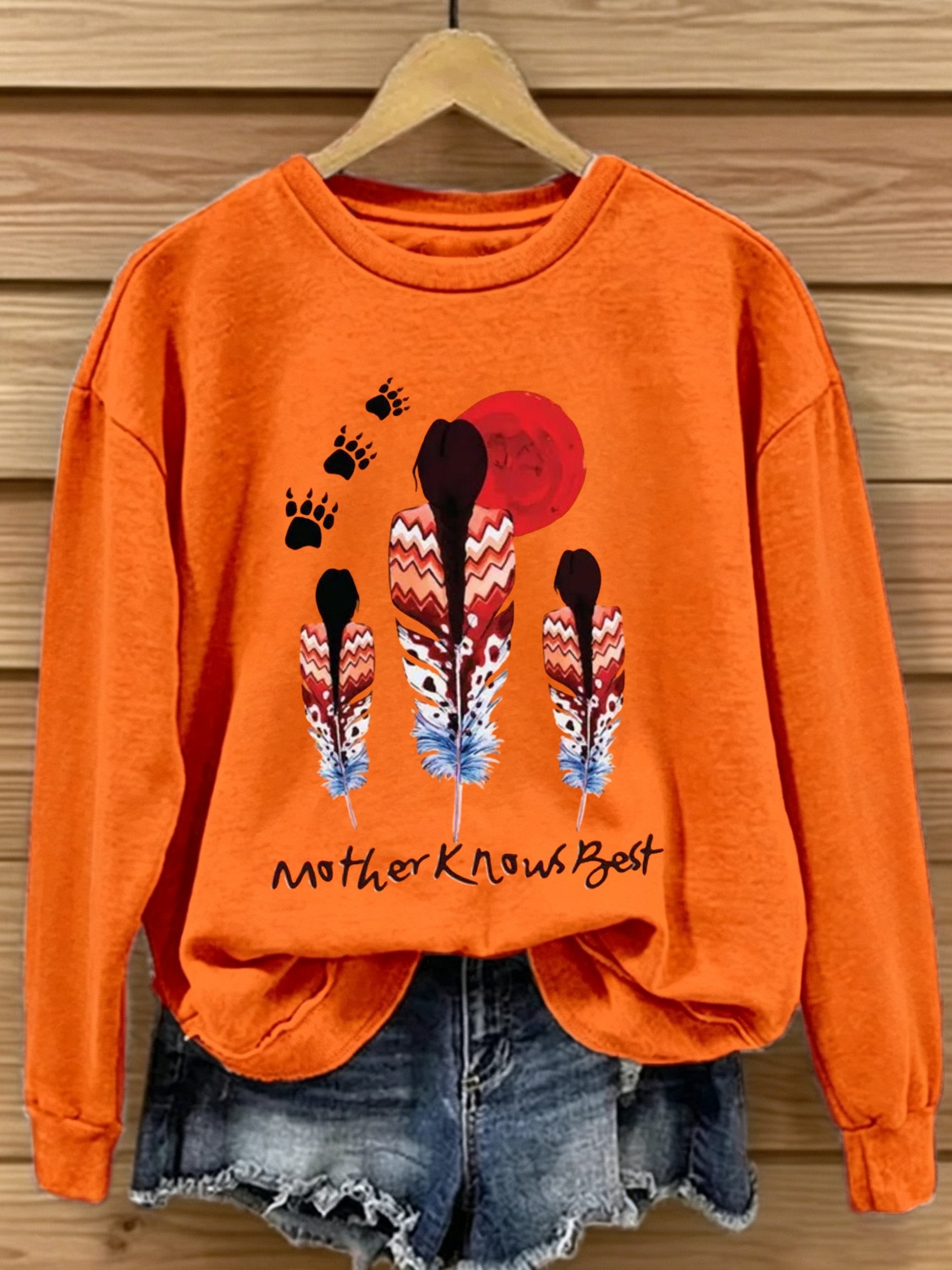 Women's Orange Shirt Day Print Sweatshirt