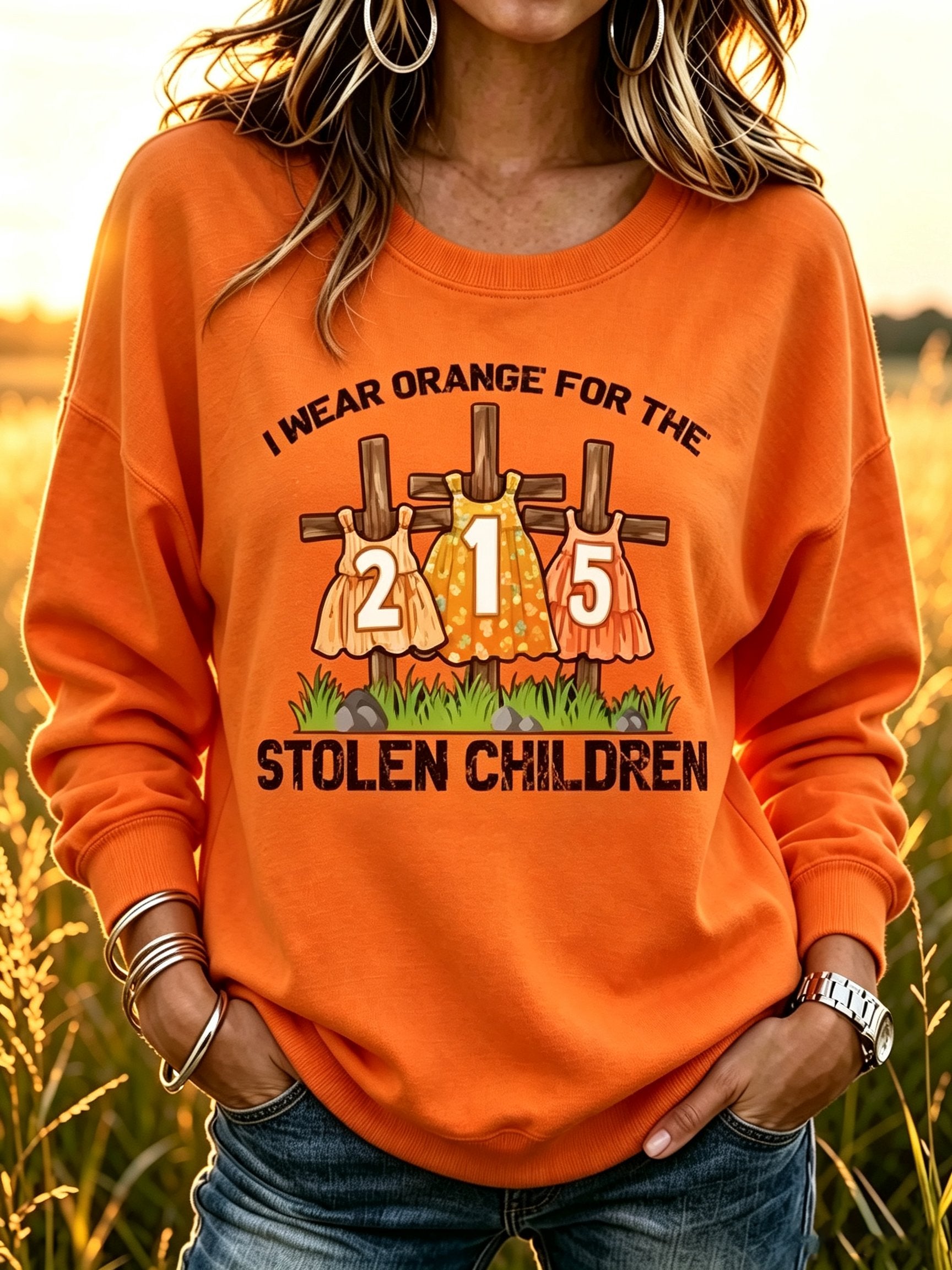 Women's ‘ I Wear Orange For The 215 Stolen Children’ Shirt