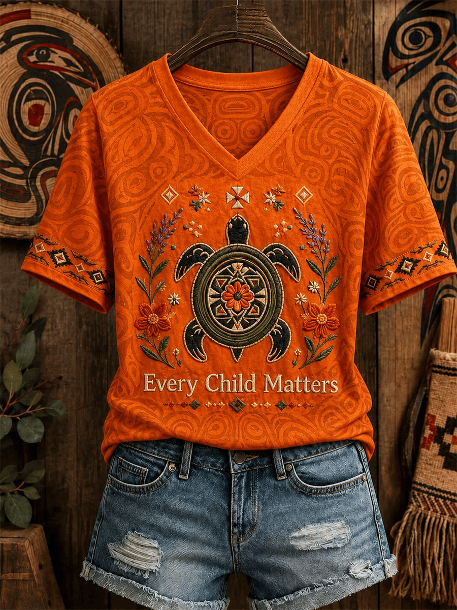 ❤️Buy 3 Get 20% Off❤️Women's  Retro Orange Shirt Day Print T-shirt