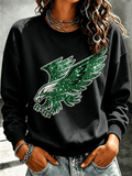 Women'S Football Printed Round Neck T-Shirt