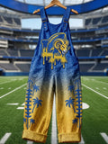 Women's Football Print Overalls