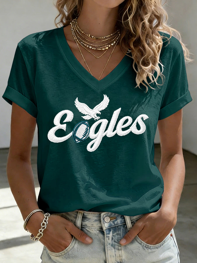 Women's Football Printed Casual Sweatshirt