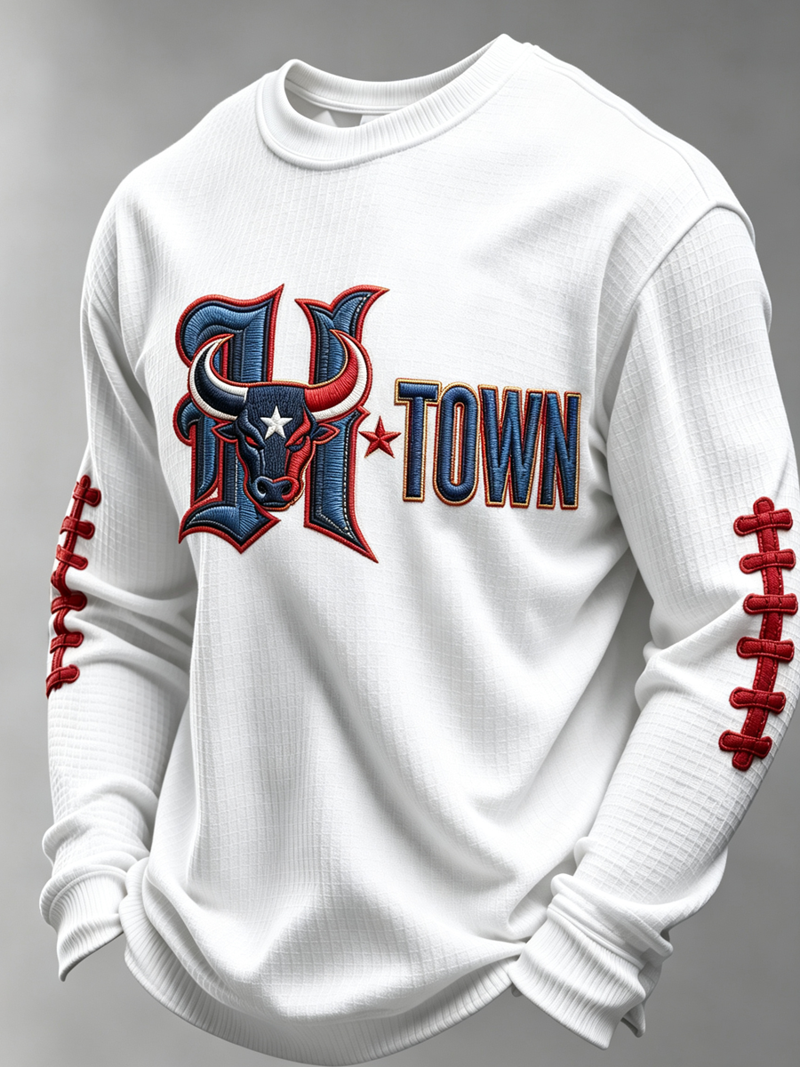 Men's Football print waffle T-shirt