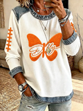 Women'S Football Printed Casual Long Sleeve Top