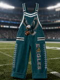 Women's Football Print Overalls