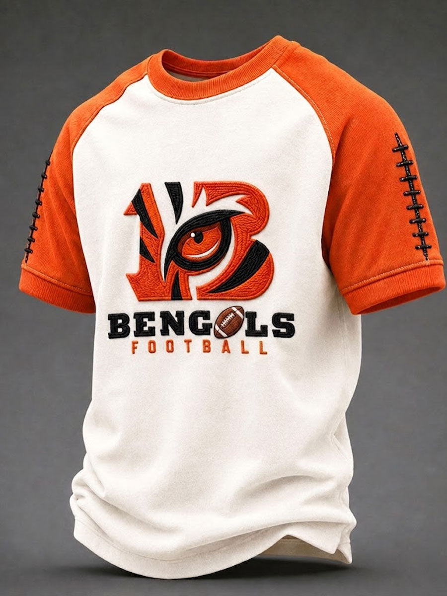 Men'S Football Fans Printed Short Sleeve T-Shirt
