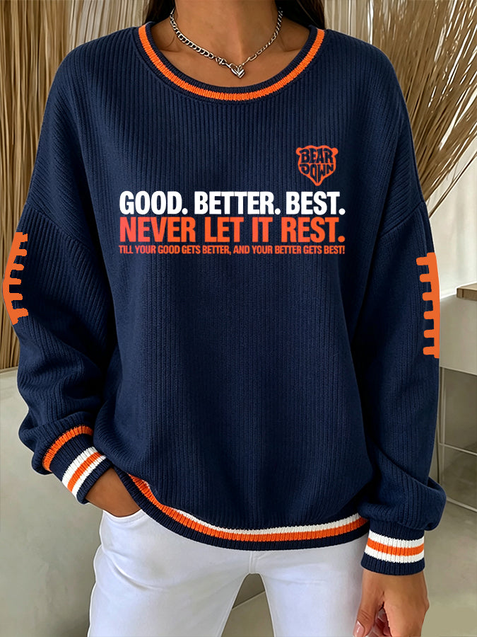 Women's Football Print Casual Sweatshirt