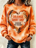 Women's Orange Shirt Day Print Sweatshirt