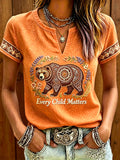 ❤️Buy 3 Get 20% Off❤️Women's  Retro Orange Shirt Day Print T-shirt