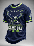 Men'S Football Printed Short Sleeved T-Shirt