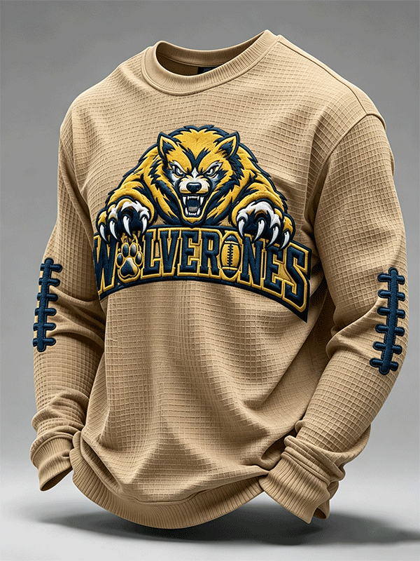 Men'S Football Enthusiast Sports Waffle Top