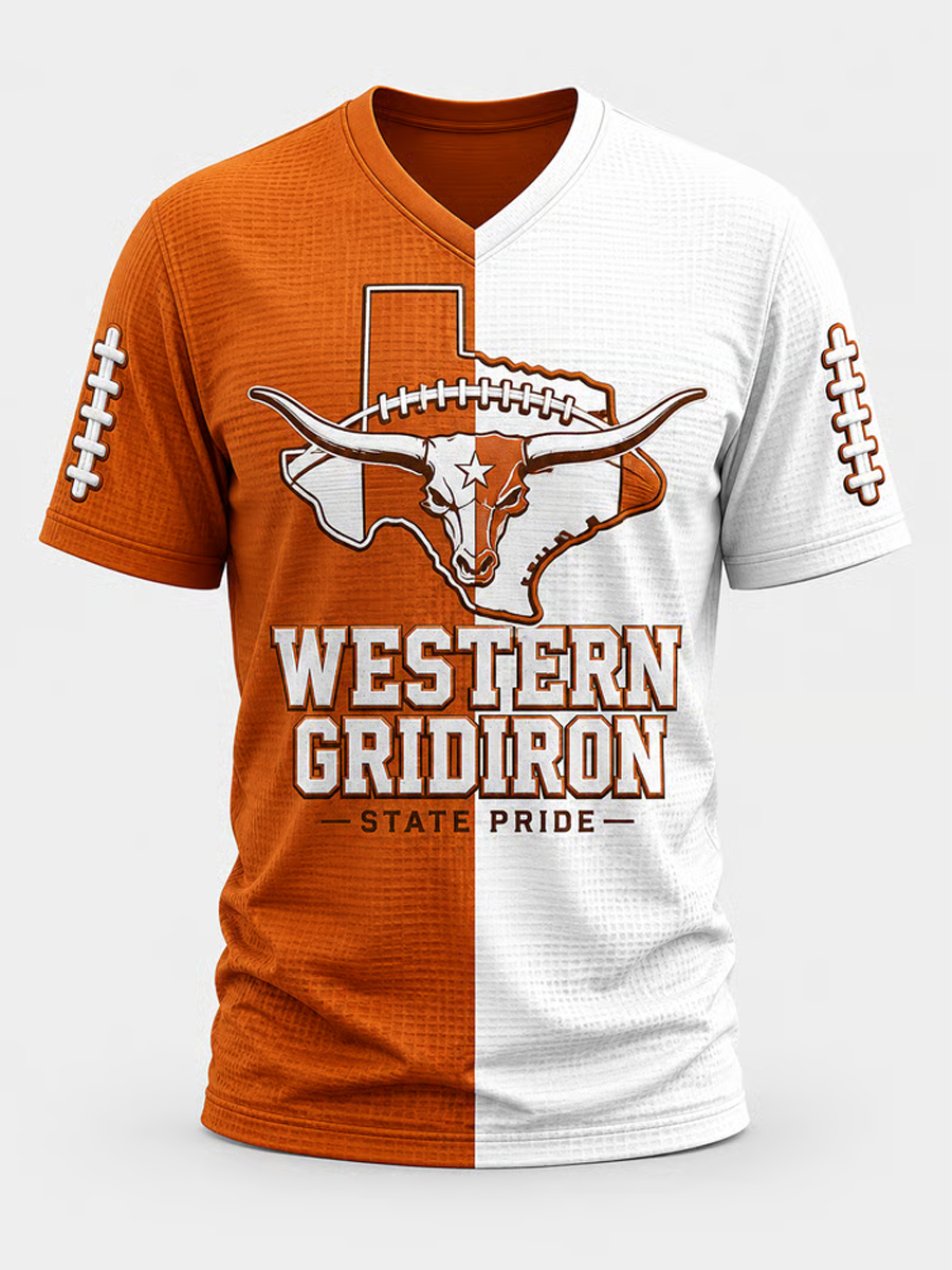 Men's American Football Fan Memorial Print T-Shirt
