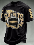 Men'S  Football  Printed  Waffle T-Shirt