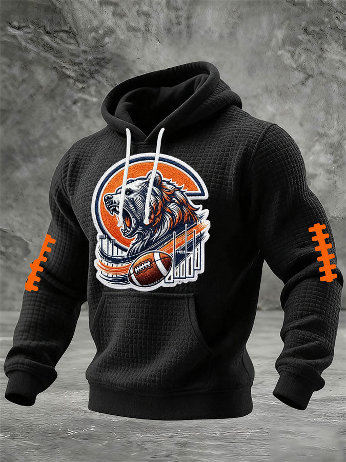 Men'S Football Printed Casual Hoodie