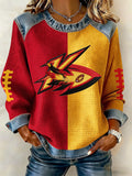 Women'S Football Printed Casual Long Sleeve Top