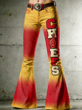 Women'S Football Print Vintage Skinny Pants