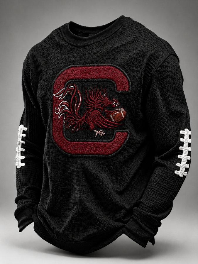 Men'S Football  Printed Waffle T-Shirt
