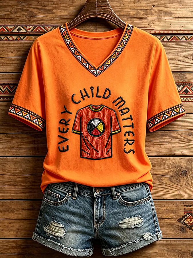 ❤️Buy 3 Get 20% Off❤️Women's  Retro Orange Shirt Day Print T-shirt