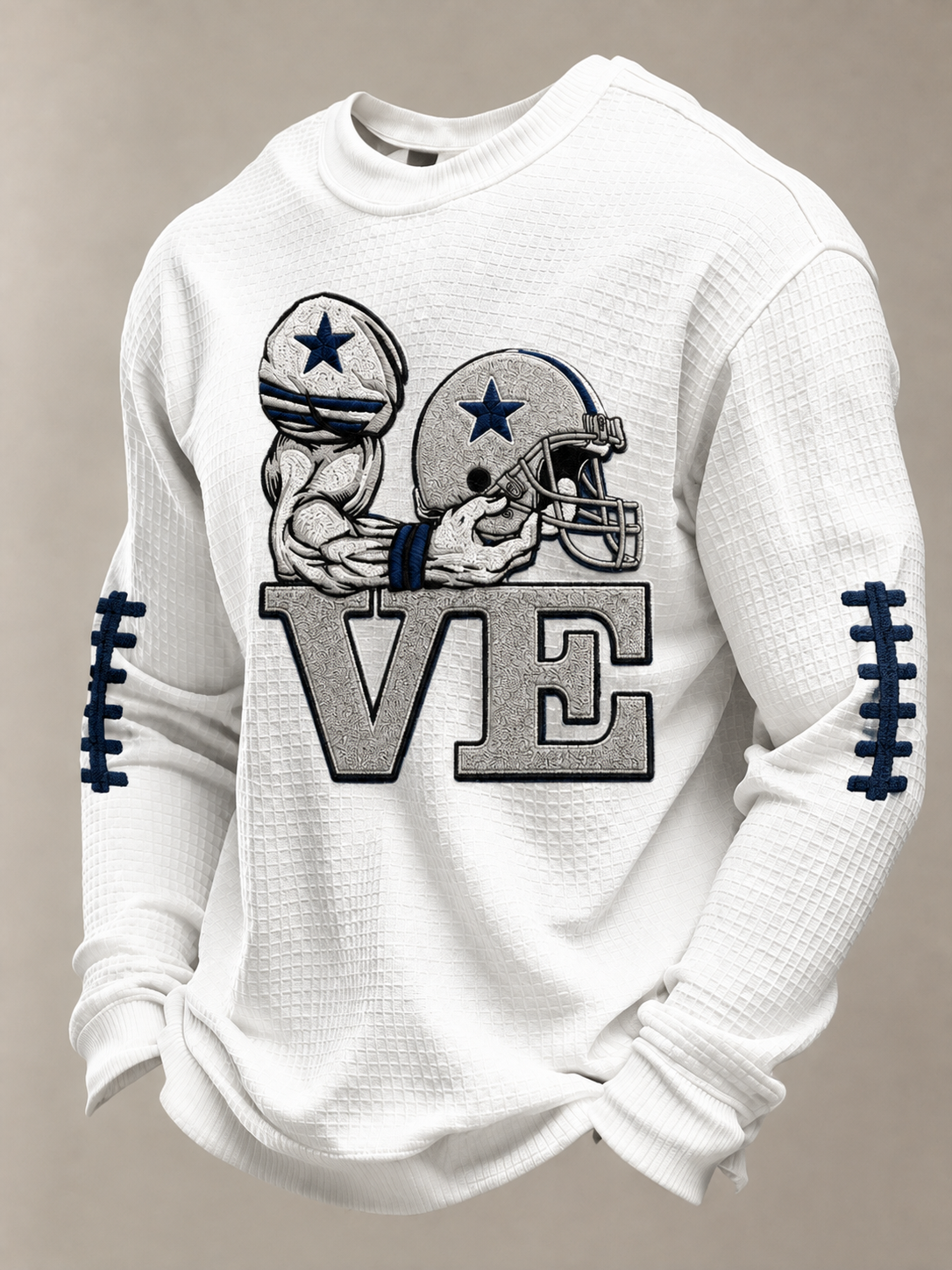 Men'S Football  Printed Waffle T-Shirt