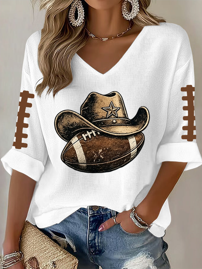 Women'S Retro Rugby Waffle T-Shirt