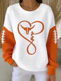 Women'S Football Print Casual Sweatshirt