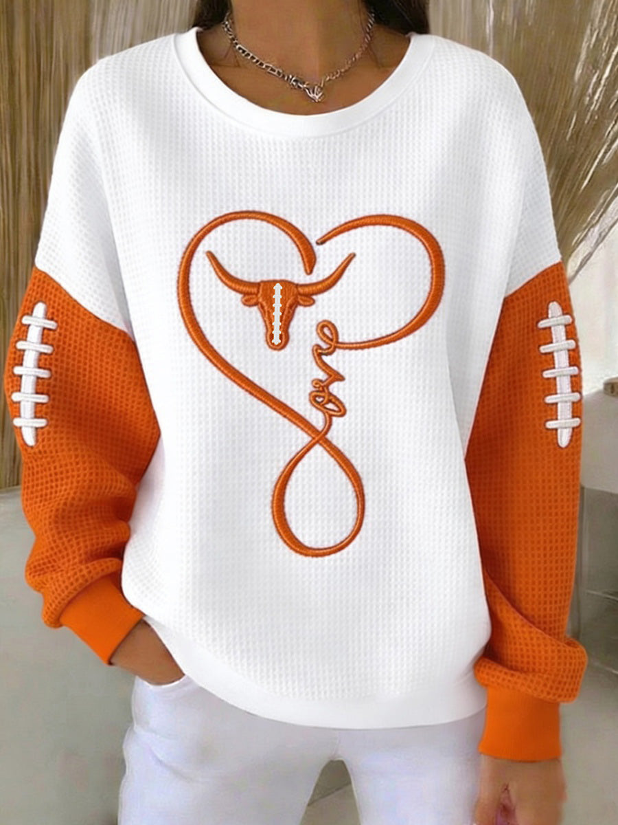 Women'S Football Print Casual Sweatshirt