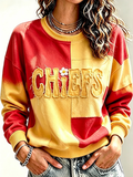 Women's Football Printed Casual Sweatshirt