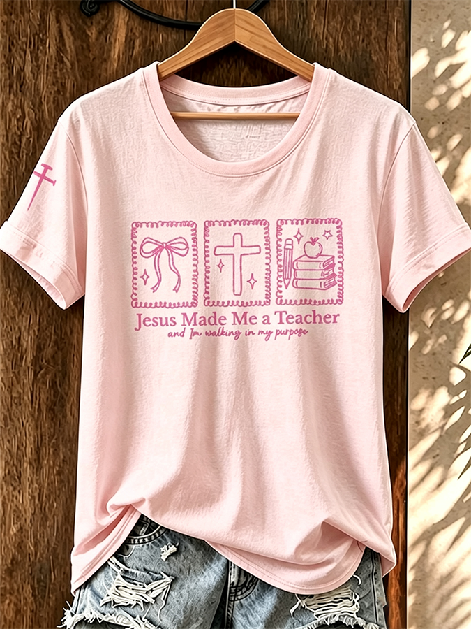 Women'S Breast Cancer Awareness Printed Casual T-Shirt