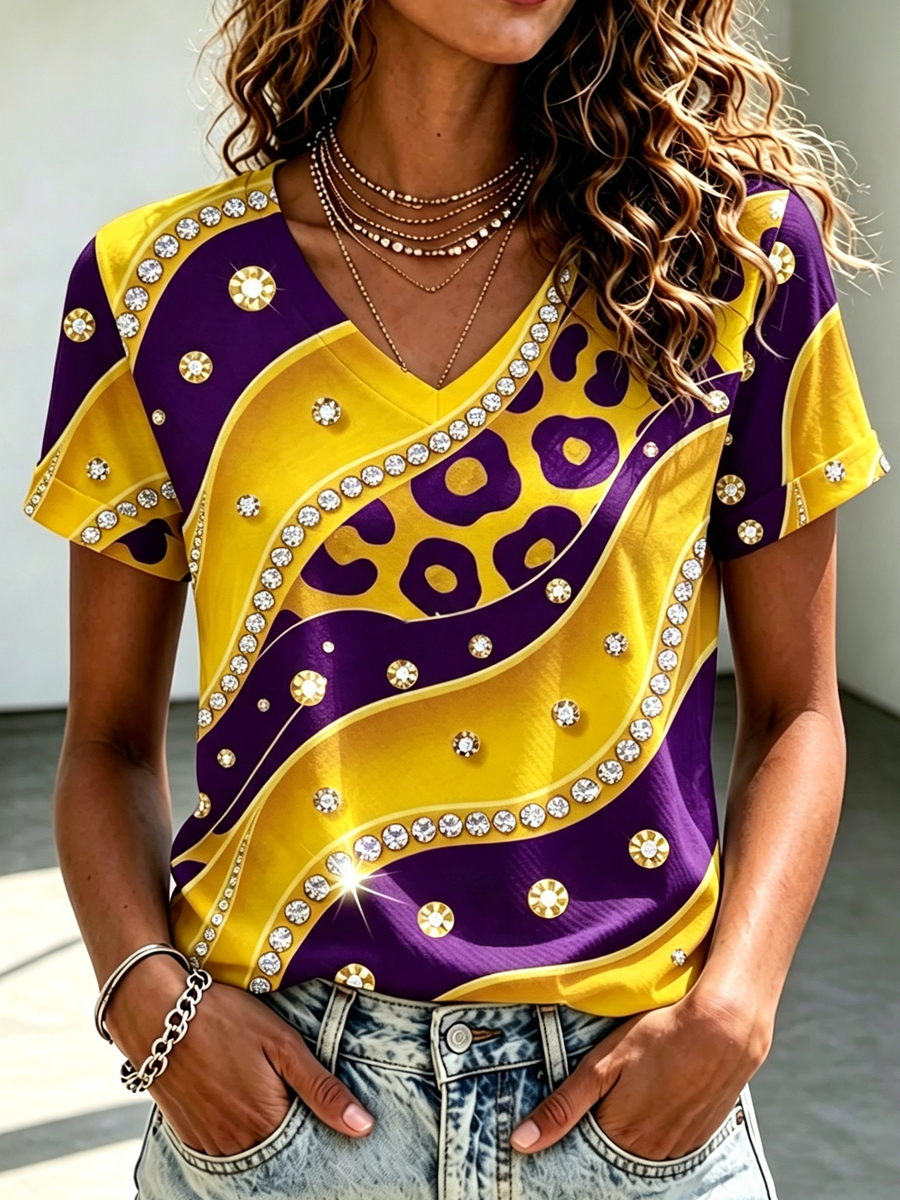 Women'S Football Print Short-Sleeve T-Shirt