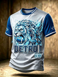 Men's Football Fan Printed Casual T-Shirt