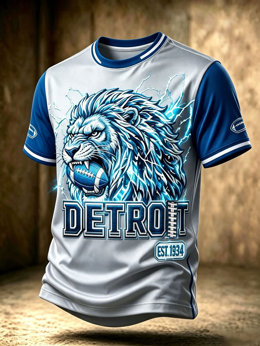 Men's Football Fan Printed Casual T-Shirt