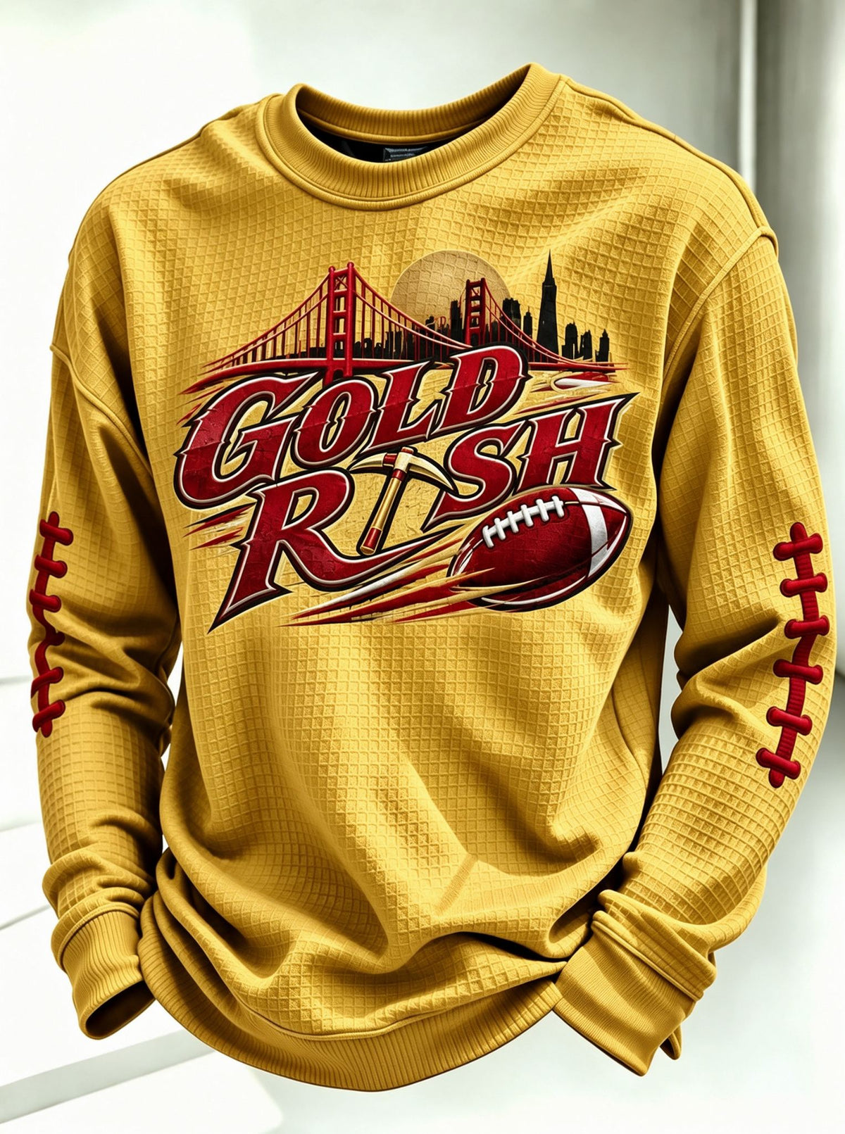 Men'S Football Enthusiast Sports Waffle Top