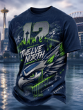 Men'S Football Print Short-Sleeve T-Shirt