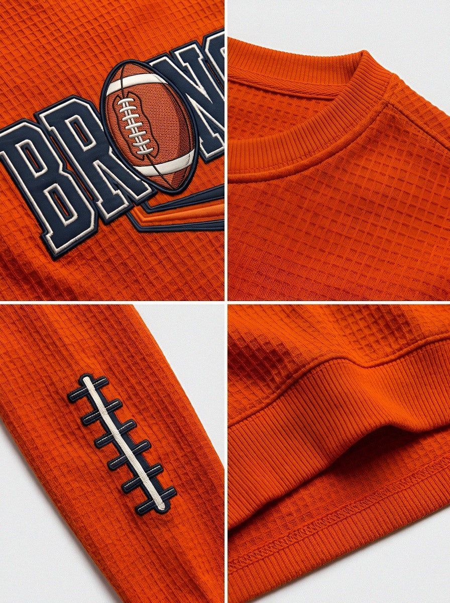 Men's Denver Broncos Football Logo Sleeve Printed T-shirt
