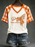 Women's Football Commemorative Printed Casual T-Shirt