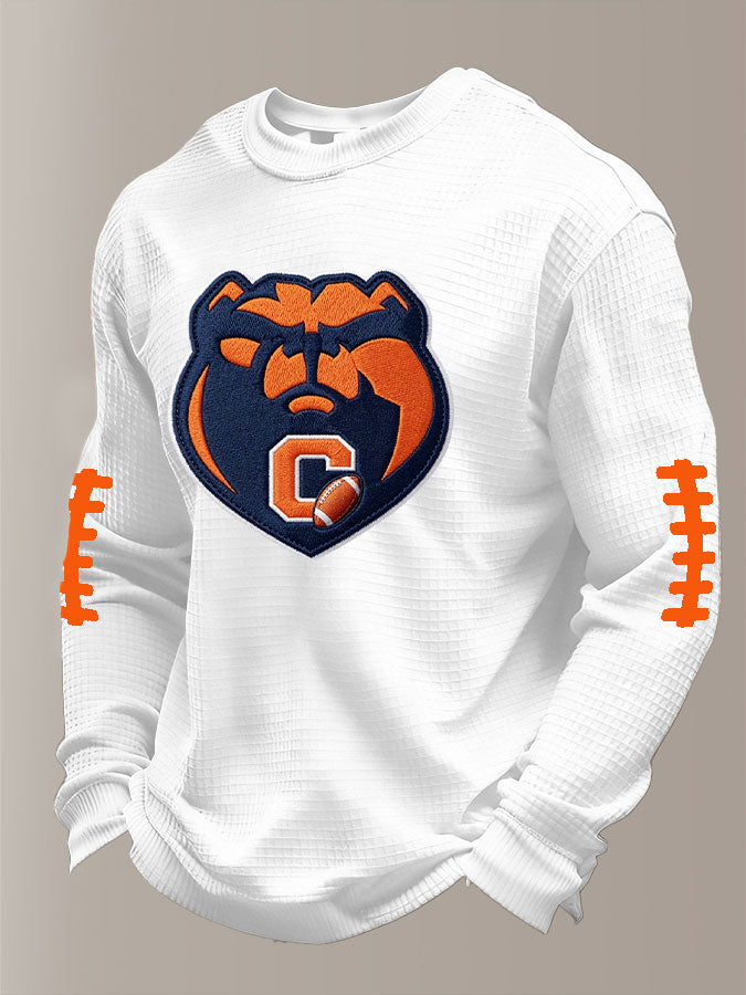 Men'S Football Printed Waffle T-Shirt