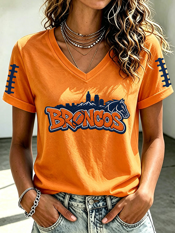 Women's Football Printed Casual Sweatshirt