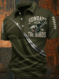 Men'S Football Fan Printed Polo Shirt
